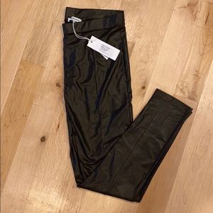 NWT Glamorous leather-look leggings